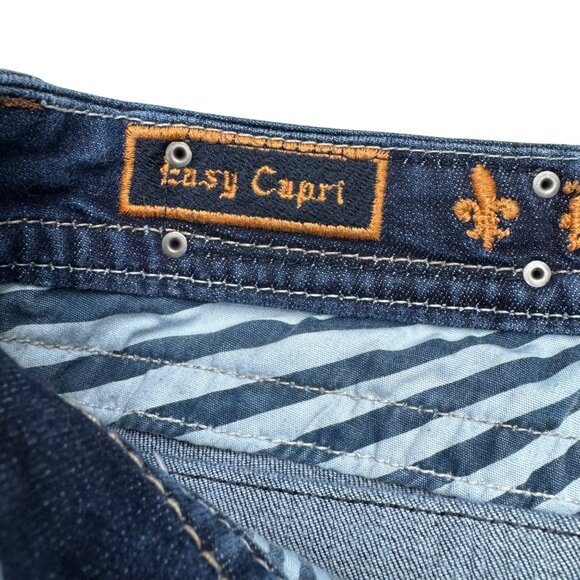 Rock Revival Rubella Easy Capri Blue Jean Women's Embellished Pocket, Size 31 - Picture 7 of 13